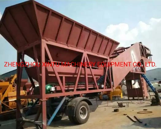 Small Yhzs25 Mobile Ready Mixed Concrete Batching Plant, PLD800 Concrete Batching Machine